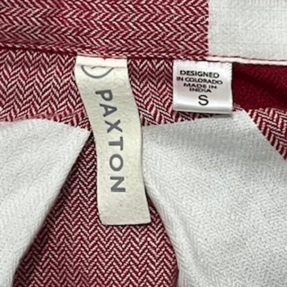 USC Red Plaid Paxton Long‎ Sleeve Flannel Shirt Women Size Small - Picture 6 of 14